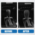 Gear Shift Head Knob Cover Transmission Lever Trim for Infiniti Q50 2018 2019 2020 2021 2022 2023 2024 Faux Leather Black Gray Stitches...