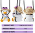 Swing Duck Car Hanging Ornament Cute Swing Duck Car Pendant Swing Duck Auto Decoration Car Rearview Mirror Pendant Rearview Mirror Decoration for ...