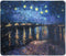 Art Mouse Pad - Natural Rubber Mouse Pad w/Printing of Starry Night Over The Rhone by Vincent Van Gogh - Stitched Border - 9.5x7.9 inches...