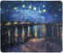 Art Mouse Pad - Natural Rubber Mouse Pad w/Printing of Starry Night Over The Rhone by Vincent Van Gogh - Stitched Border - 9.5x7.9 inches...