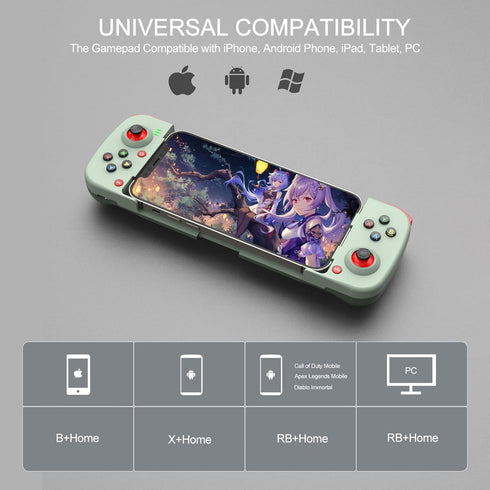 Joso Bluetooth Controller for iPhone, Android, Direct Play, Low Latency, Phone Controller Gamepad Joystick for Galaxy S23 S22 S21 20 Ultra, iPhone...
