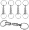 Super Z Outlet Pull-Apart Silver Key Ring Easy Detach Double Spring Split Snap Separate Chain Convenient Accessory Gift (4 Pack)...