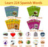 Spanish & English Talking Flash Cards for Kids - Bilingual Spanish FlashCards for Toddler - Audible Toys for Kids to Learn Spanish...