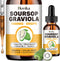 Soursop Graviola Liquid Drops 1500mg - Soursop Leaves & Fruit with Green Tea, Black Seed Oil, Turmeric for Cell Support, Immune, Antioxidant - Sou...