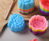 Reusable Silicone Baking Cups, 2 Inch Mini Size Silicone Cupcake Liners for baking, Multi Flower Shapes reusable Muffin Liners, Pack of 36, Multic...