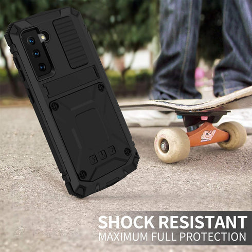 MIYI for Samsung Galaxy S21 Plus/S21+ 5G Case, Aluminum Metal Gorilla Glass Waterproof Shockproof Military Heavy Duty Sturdy Protector Cover Hard ...
