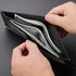 Men Wallet Black PU Material 4 Credit Card Holder 2 Money Pockets 1 Clear Window Suitable for Men Women Gifts without RFID Slim Small Wallets for ...