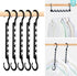 HOUSE DAY Sturdy Plastic Space Saving Hangers 12 Pack, Cascading Organizer Closet Space Saver 80% and Wrinkle Free Clothes, Multi Collapsible for ...