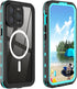 Case for iPhone 15 Pro Max,Compatible with MagSafe Waterproof DropProof DirtProof Snowproof Anti-Scratch Heavy Duty Full Body Protect Built in Scr...