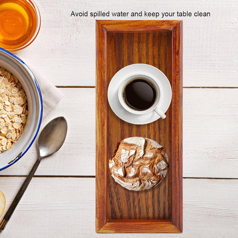 Wooden Serving Tray,Rectangle Wooden Tea Tray Fruit Snack Candy Dish Coffee Table Tray Countertop Organizer for Kitchen Countertop Home Decor (20 ...