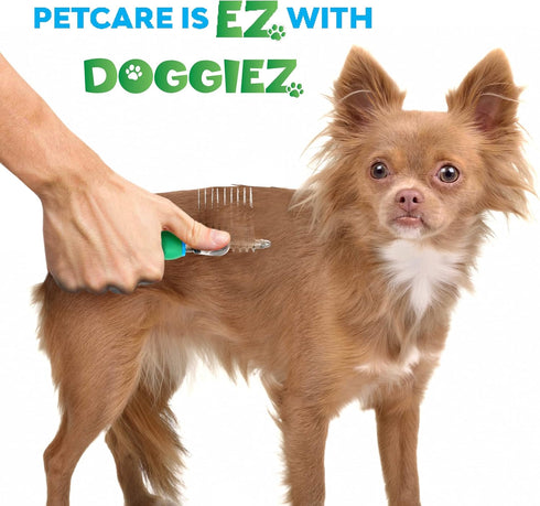 Pet Dematting Comb for Dogs & Cats - Long Hair to Medium with Safety Edge Matted Fur Rake Blades - Undercoat Mat, Tangle & Knot Remover Grooming T...