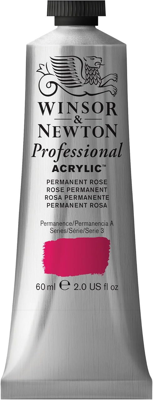 Winsor & Newton Professional Acrylic Paint, 60ml (2-oz) Tube, Permanent Rose...