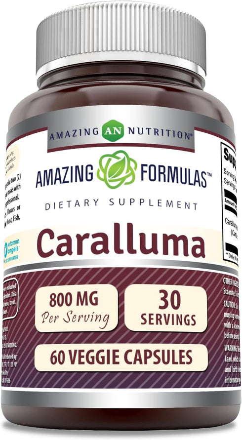 Amazing Formulas Caralluma Supplement | 800 Mg Per Serving | 60 Veggie Capsules | Non-GMO | Gluten-Free | Made in USA...