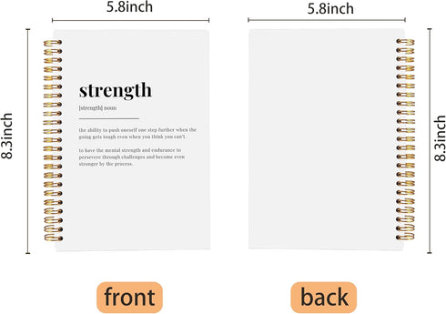 Strength Inspirational Notebook Journal, Inspirational Motivational Gifts for Women Men, Inspirational Spiral Notebook Journal 5.5x8.3...