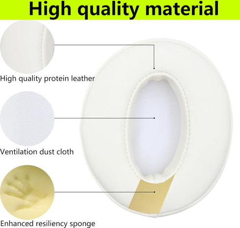 HD4.50BT Ear Pads Replacement Type Memory Foam Leather Ear Pads Suitable for Sennheiser HD4.50BT HD4.50BTNC HD4.40BT Headset Use (White)...