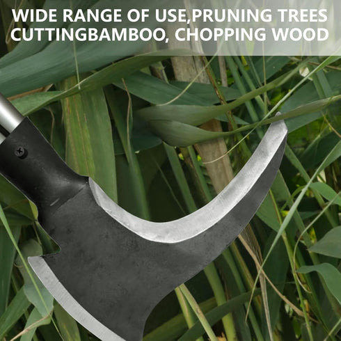 1 Pcs High Manganese Steel Double Scythe,Steel Grass Sickle,Agricultural Hand-Motor Weeding,Blade Thickness 2.8mm,Weeding Scythe Sickle for Outdoo...