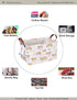 Rectangular Folding Laundry Basket, waterproof Canvas Basket,gift basket,Suitable for children's room,Office,Clothes,Toys Storage (rainbow)...