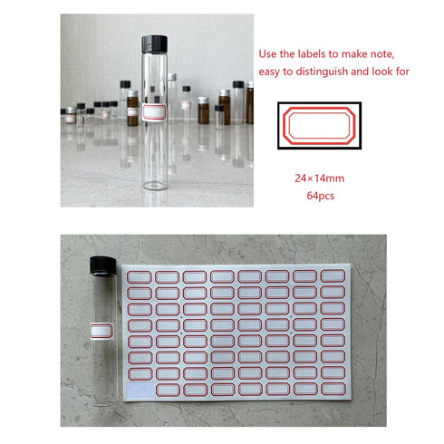 30ml Clear Glass Vials with Screw Caps and Plastic Stoppers, Small Liquid Sample Vial, Test Tubes, Leak-Proof Vial, 12PCS...