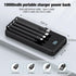 Portable Charger with Built in Cables,High Speed Power Bank 10000mAh Travel Battery Pack 5 Outputs 3 Inputs Portable Phone Charger Backup Battery ...