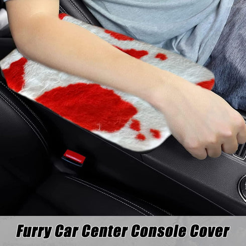 9 Pack Fluffy Cow Print Steering Wheel Cover for Women,ZXGHIJJ Cute Cow Plush Steering Wheel Cover Soft & Warm Fuzzy Steering Wheel Cover Set with...