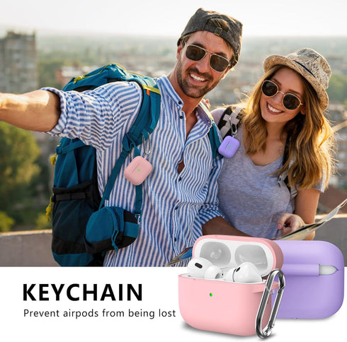2 Pack AirPod Pro Case Cover with Cleaner Kit,Soft Silicone Protective Case for Apple AirPod Pro 2nd/1st Generation Case for Women Men,AirPods Pro...