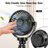 Baby Stroller Fan, Portable Fan 5200mah with LED Lights, Clip on Fan for Baby, Mini Desk Hanging Fan Battery Rechargeable Personal Fan for Strolle...