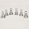 One Dozen 2-inch High Silver Bells Wedding Motorcycle Brass Bells Chrome Plated...