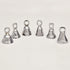 One Dozen 2-inch High Silver Bells Wedding Motorcycle Brass Bells Chrome Plated...