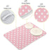Pink White Polka Dot Dish Drying Mat for Kitchen Counter 18 x 24 Inch Absorbent Microfiber Valentines Dry Dishes Rack Mats Drainer Mat Dish Drying...