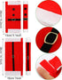 6 Pieces Christmas Refrigerator Door Handle Covers Kitchen Appliance Handle Covers Santa Belts Handle Decorations for Christmas Fridge Microwave Oven Dishwasher Handle Protector(Buckle Style)