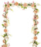 6 Ft Artificial Peony Garland with Mixed Peony Flowers and Green Leaves for Wedding Dining Table Home Party Decor...