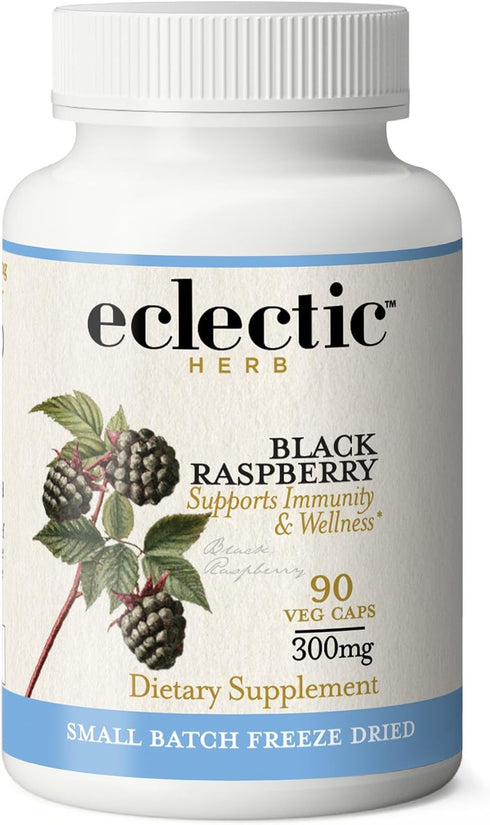 Eclectic Herb - Black Raspberry Capsules | Vegan Superfood Supplement | Nutrition, Vitamins + Minerals | Antioxidant + Immune Support | Organic, N...