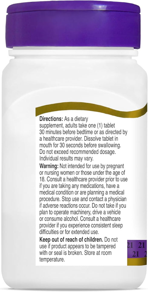 21st Century, Melatonin Quick Dissolve Tablets 10 mg, White, Cherry, 120 Count...