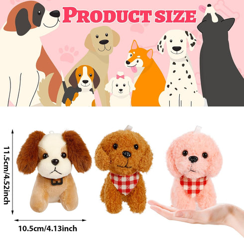 12 Pack Dog Stuffed Animals, 4.8 Inch Small Stuffed Animals Bulk, Assorted Puppy Stuffed Animals, Stocking Stuffers...