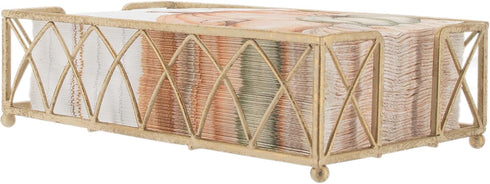 Boston International Arch Design Guest Towel Napkin Holder Caddy, 9 x 5.25-Inches, Antique White,BID58...