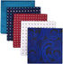 SHLAX&WING 5 Pieces Assorted Mens Silk Pocket Square Handkerchiefs Set Lot 21...