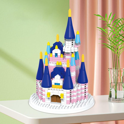 658 Pcs Castle Micro Building Blocks Mini Blocks Building Sets Building Bricks Architecture Model Gift for Age 14+ Kids Teens and Adult (blue)...