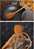 FJNATINH Wooden Spatula with Long Handle for Cooking Kitchen Cookware...