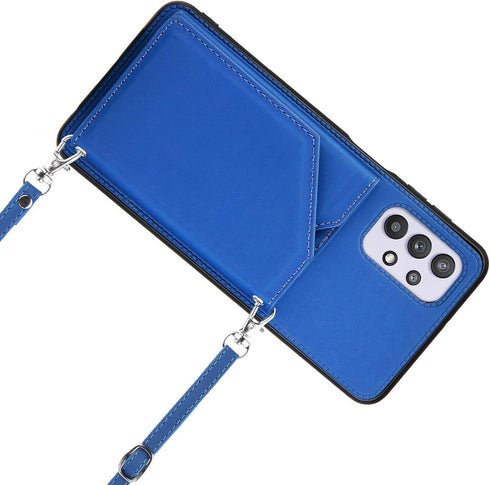 for Galaxy A32 5G Wallet Case,Galaxy A32 5G Flip Case with Credit Card Holder Lanyard Strap for Women & Men, PU Leather Purse Cases with Magnetic ...