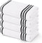 100% Cotton Waffle Weave Kitchen Towels, 13 x 28 Inches, Super Soft and Absorbent Buffalo Check Dish Towels for Drying Dishes, 4-Pack, White & Bla...