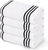 100% Cotton Waffle Weave Kitchen Towels, 13 x 28 Inches, Super Soft and Absorbent Buffalo Check Dish Towels for Drying Dishes, 4-Pack, White & Bla...