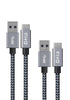 FHG 3.3FT USB 3.0 to USB C Cable 2Pack, High-Speed Transfer of 1GB in 2sec, 3A Fast Charging from 20% to 80% in 35mins, Sturdy Nylon Braided USB D...