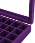 24 Grids Velvet Glass Ring Earrings Jewelry Box Earrings Organiser Storage Holder Display Case...
