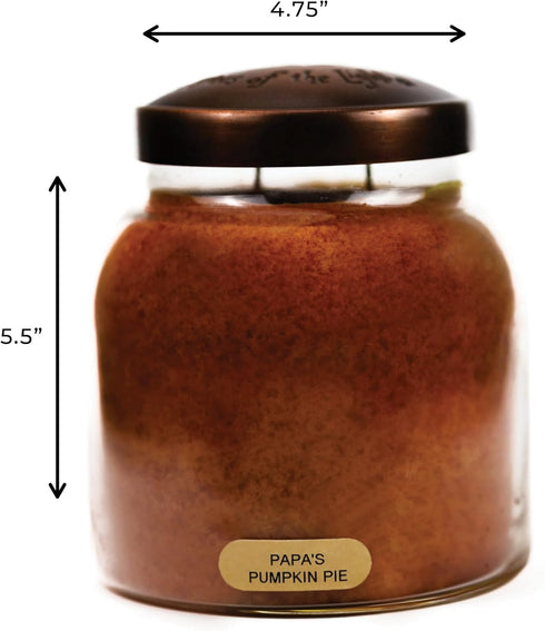 A Cheerful Giver — Papa's Pumpkin Pie - 34oz Papa Scented Candle Jar with Lid - Keepers of the Light - 155 Hours of Burn Time, Gift for Women, Bro...