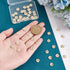 PH PandaHall 50PCS 14k Gold Plated Spacer Beads, 8mm Flat Round Metal Beads Brass Wavy Disc Beads Jewelry Loose Beads for DIY Bracelet Necklace Ea...