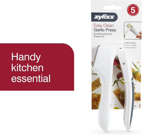 Zyliss Easy Clean Garlic Press - Lightweight, Easy-to-Use Garlic Mincer & Crusher for Food Prep & Kitchen Accessories...