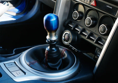 iJDMTOY Burnt Titanium Finish JDM Drop Shape Shift Knob Universal Fit Compatible with Most Car 4 5 6 Speed Manual or Automatic etc....