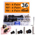 18 Pairs M4 M5 M6 Neoprene Well Nuts with Stainless Steel Screw M5 Rubber Well Nuts Kayak Brass Copper Bolts Well Nut Kit for Kayak Motorcycle Boa...