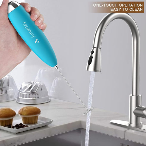 Milk Frother, Coffee Frother, Whisk, Upgraded Motor Electric Whisk Durable Low Noise Mini Drink Mixer Portable Foam Maker For Cold Milk Bulletproo...