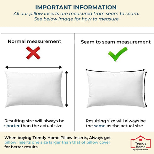 Trendy Home 12x18 Throw Pillow Insert, Cushion Sham Stuffer Hypoallergenic, Lumbar Support Decorative Home Outdoor Couch Bed Pillow Filler (Non Wo...